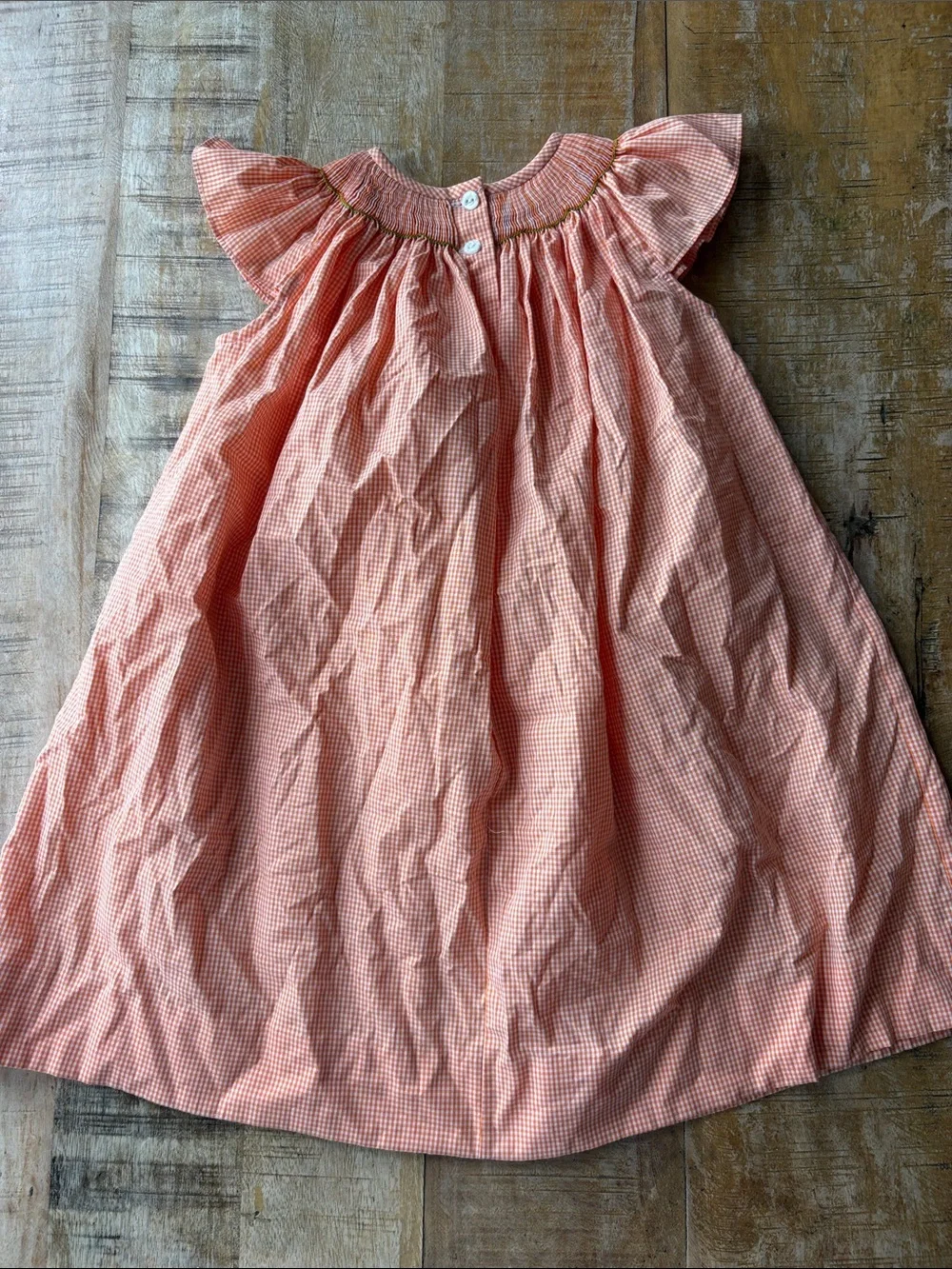 Be Mine Gingham Smocked Dress 4t
